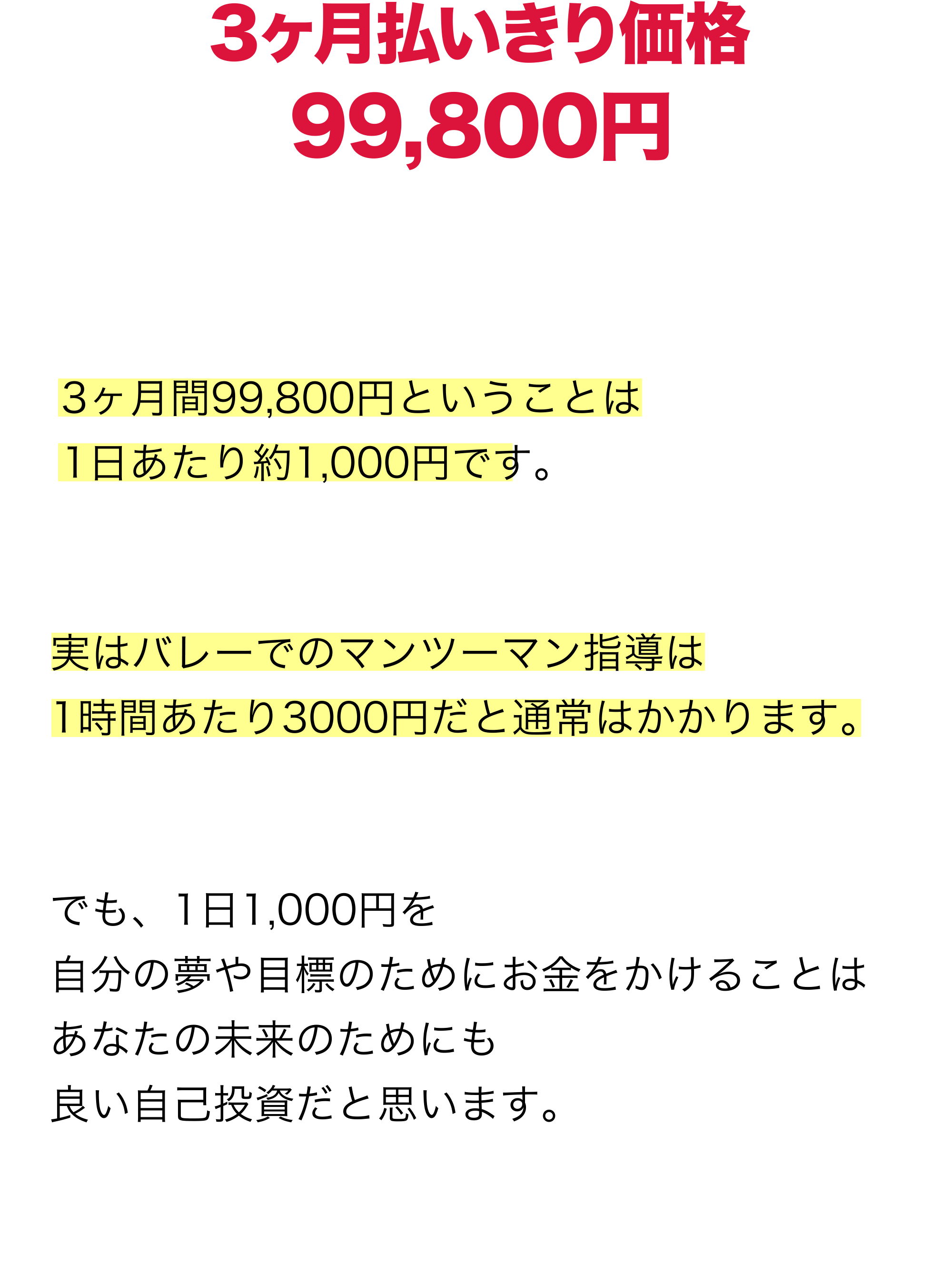 3ヶ月払いきり価格99,800円